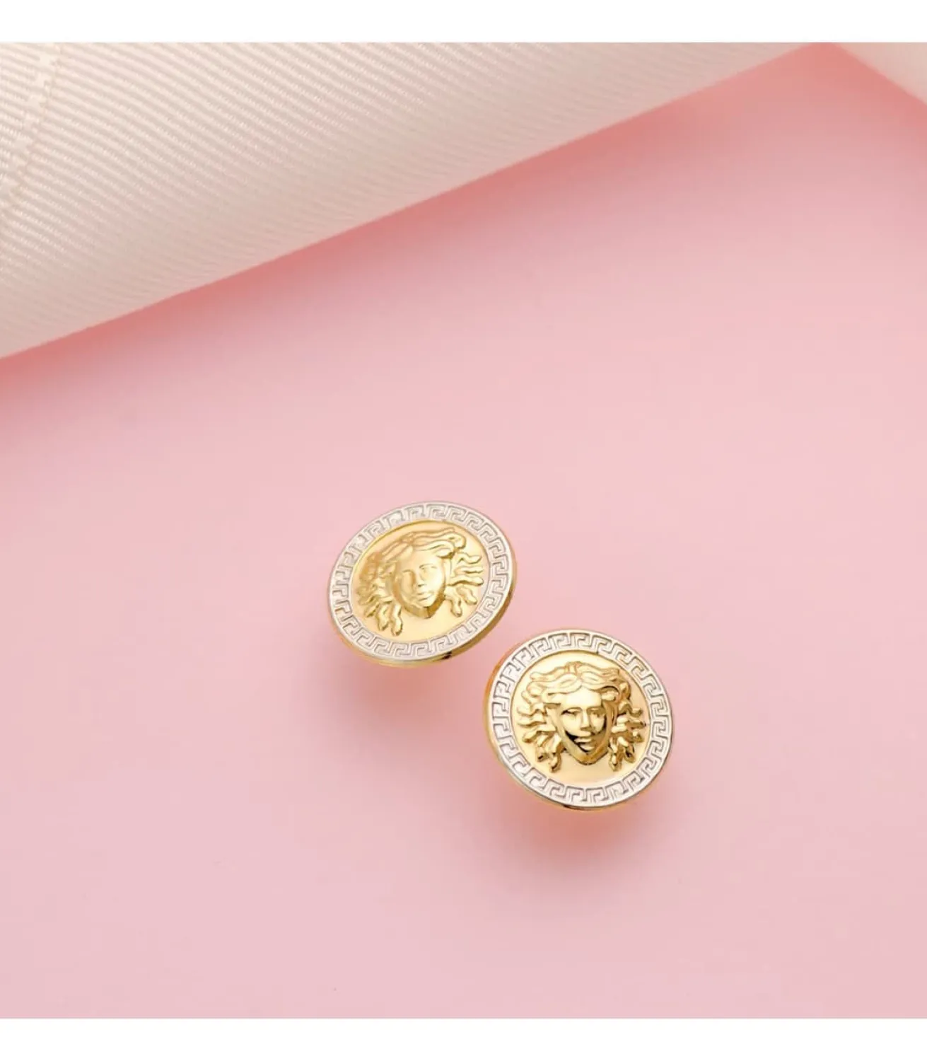 Pendientes Medusa Oro Bicolor 18K<Alda Joyeros Cheap