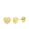 Pendientes Niña Siri Corazon Oro Amarillo 18K 6 Mm<Alda Joyeros Hot