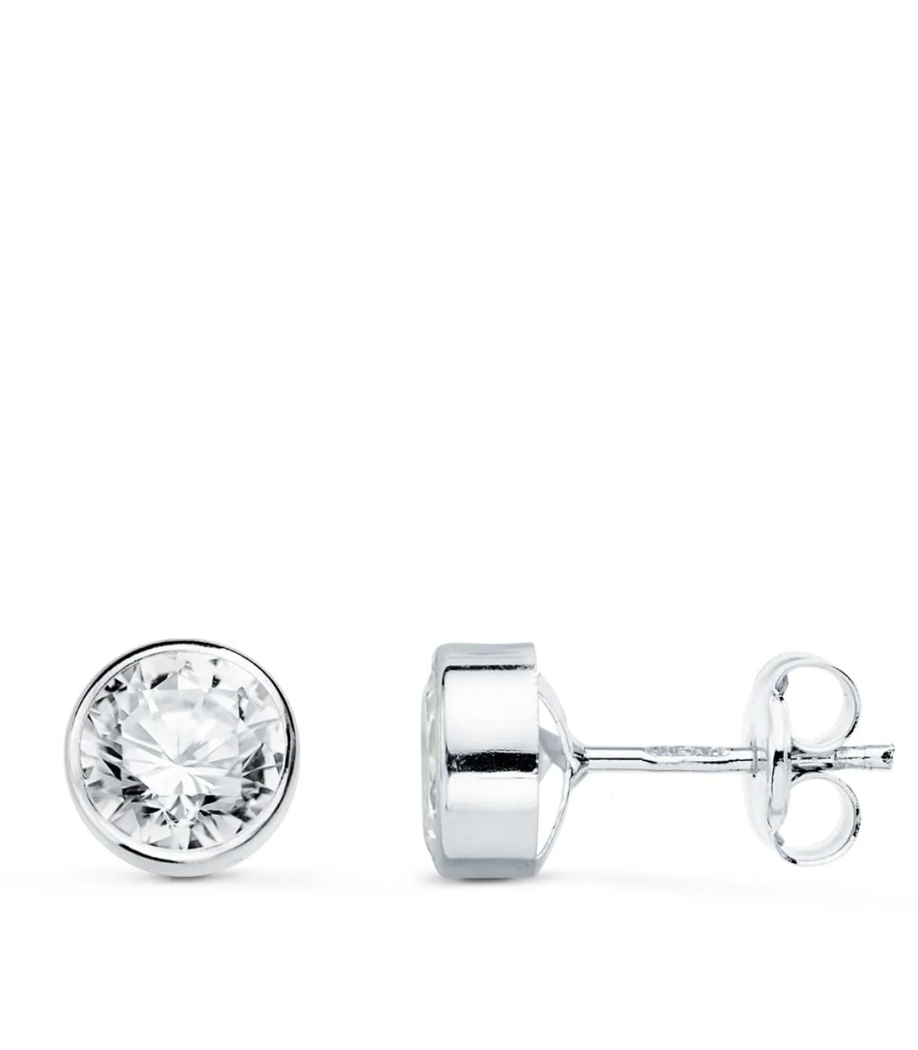 Pendientes Noly Oro Blanco 18 K 6 Mm<Alda Joyeros Cheap