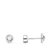 Pendientes Noly Oro Blanco 18 K 4 Mm<Alda Joyeros Online