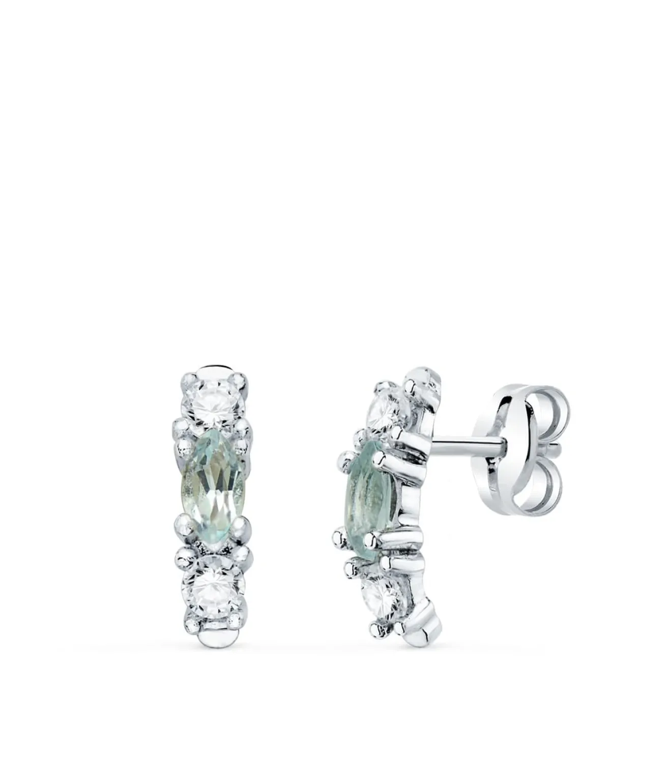Pendientes Novia Hadar Oro 18K Topacio Azul<Alda Joyeros Online