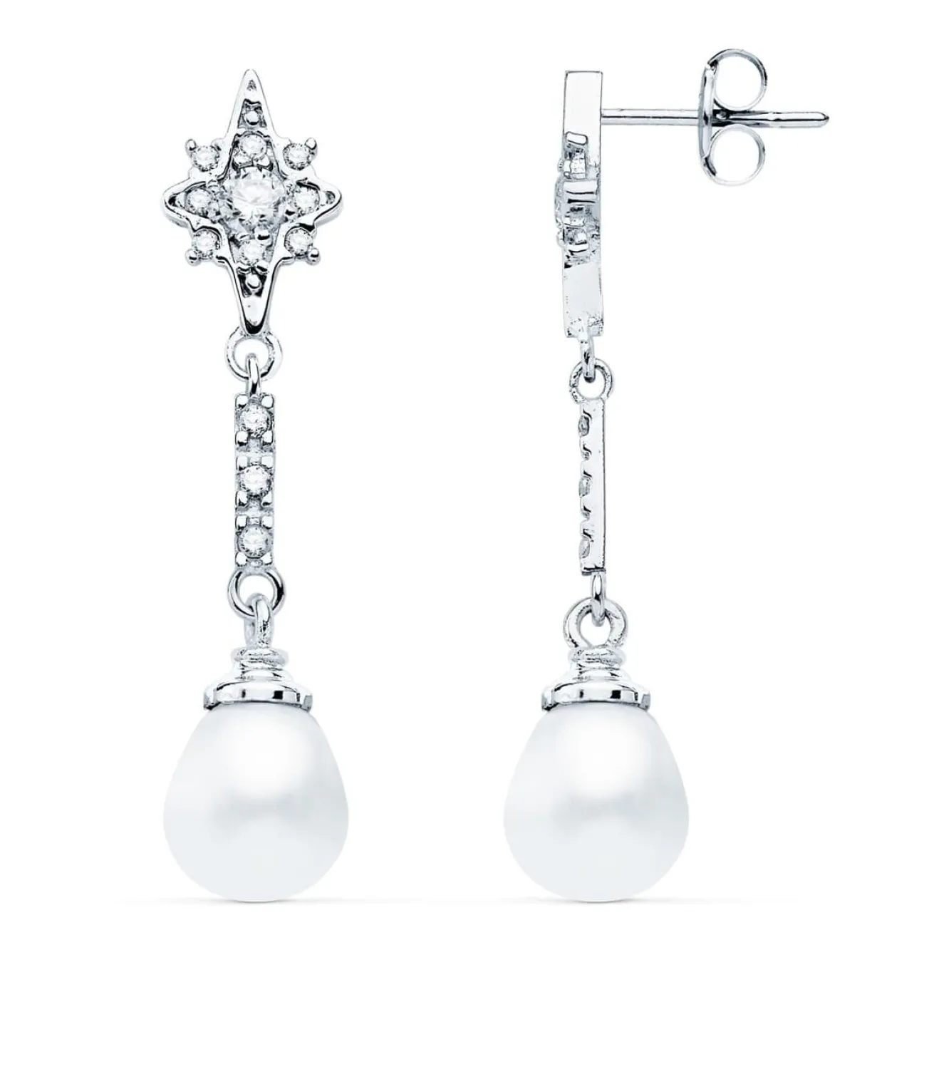 Pendientes Novia Iraide Oro Blanco 18K Perla<Alda Joyeros Cheap
