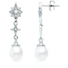 Pendientes Novia Loreto Oro Blanco 18K Perla<Alda Joyeros Best Sale