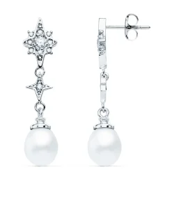 Pendientes Novia Loreto Oro Blanco 18K Perla<Alda Joyeros Best Sale
