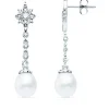 Pendientes Novia Nadine Oro Blanco 18K Perla<Alda Joyeros Flash Sale