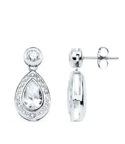 Pendientes Novia Nebraska Oro Blanco 18K 18Mm<Alda Joyeros Outlet
