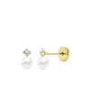 Pendientes Oro Amarillo Elda Perla 4 Mm 18 Ktes<Alda Joyeros New