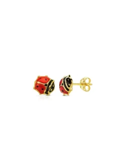Pendientes Oro Amarillo Mariquita 18 Ktes<Alda Joyeros Clearance