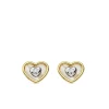 Pendientes Oro Bicolor 18 Ktes Corazones Nacar<Alda Joyeros Cheap