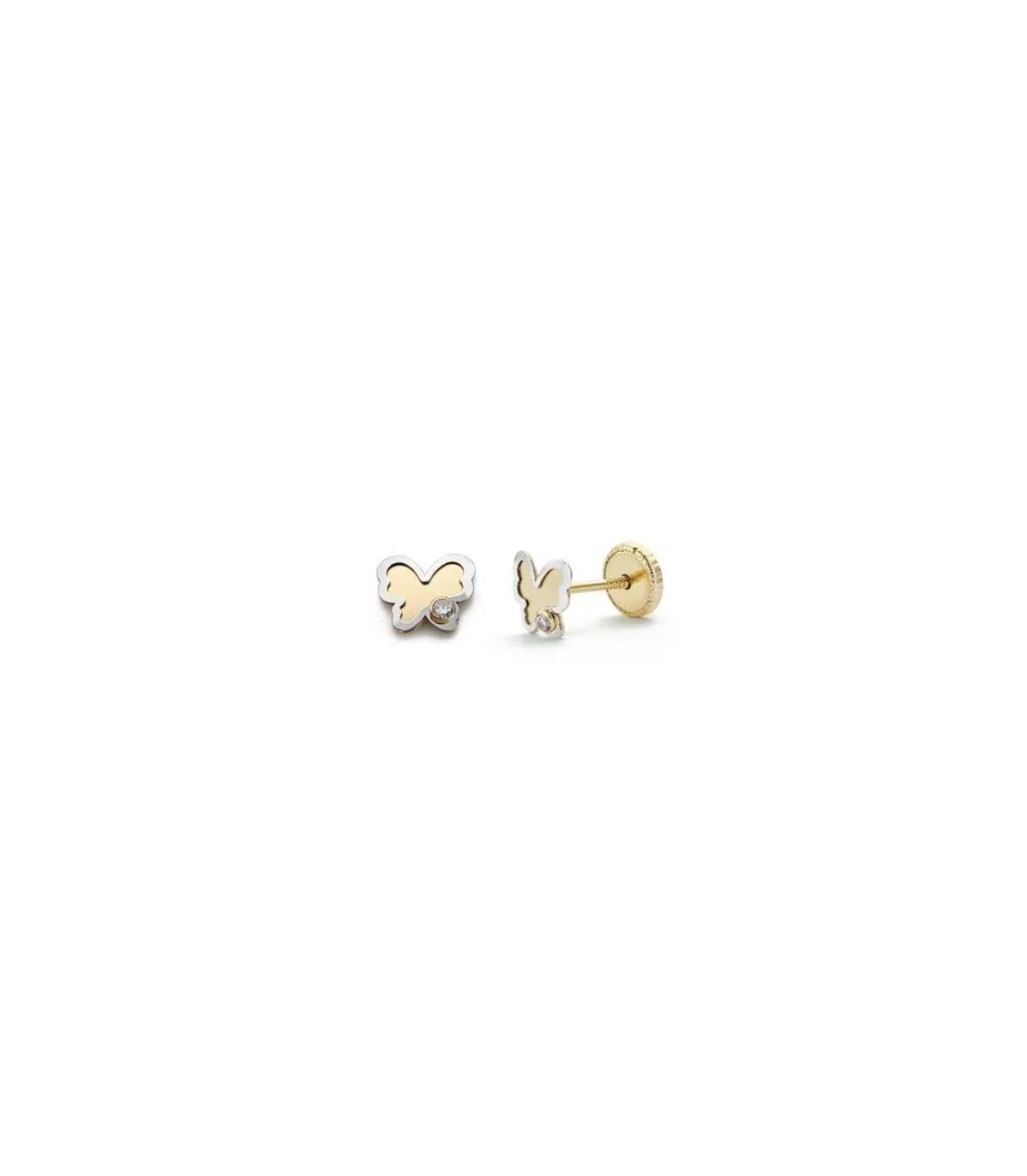 Pendientes Oro Bicolor Gaspara 18 Ktes<Alda Joyeros Discount