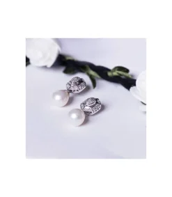 Pendientes Oro Blanco 18 Ktes Largos Perlas. Mod. Toulouse<Alda Joyeros Flash Sale