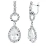 Pendientes Oro Blanco 18 Ktes Largos Circonitas. Nantes<Alda Joyeros Shop