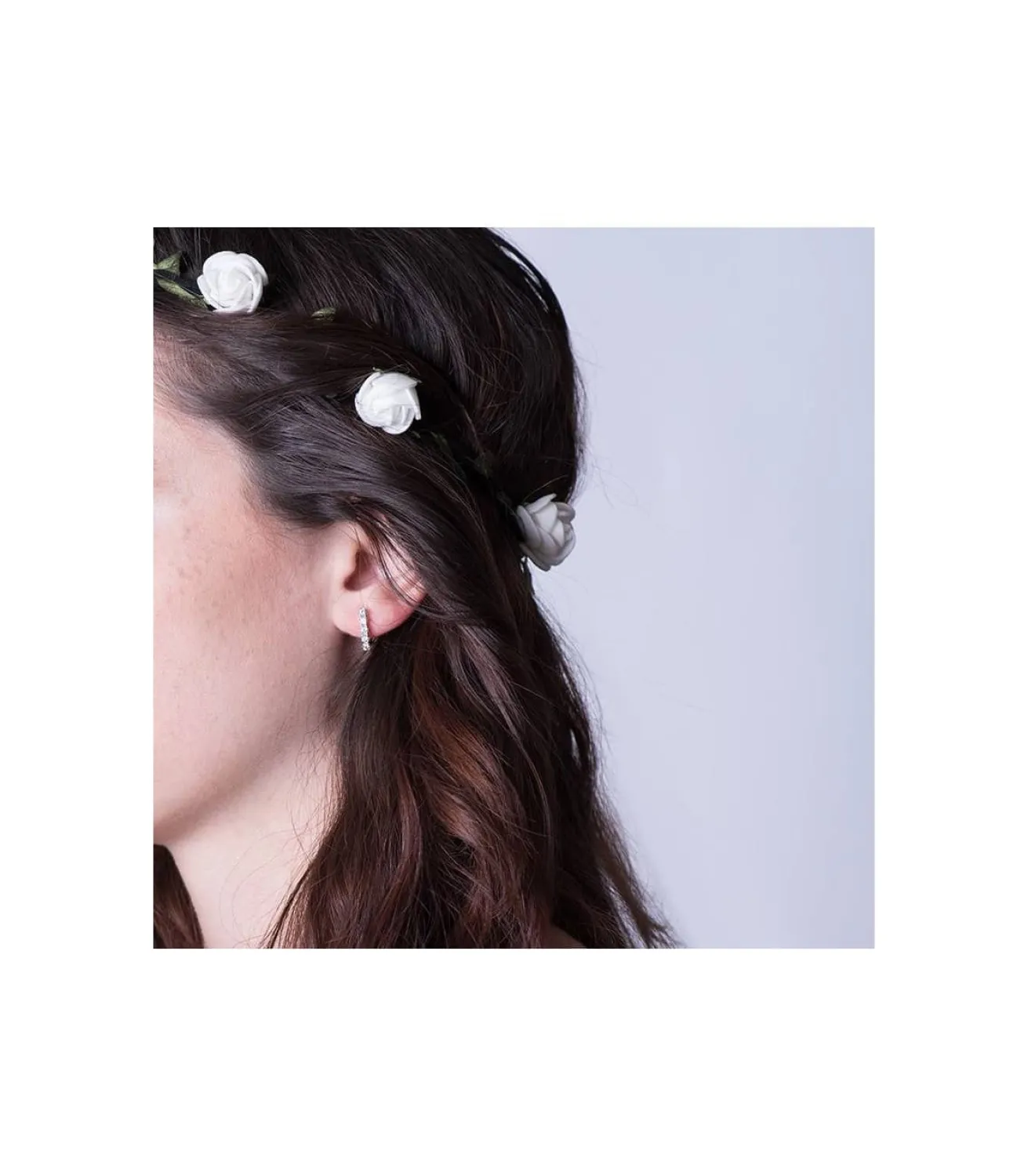 Pendientes Oro Blanco 18 Ktes Largos Circonitas. Nantes<Alda Joyeros Shop