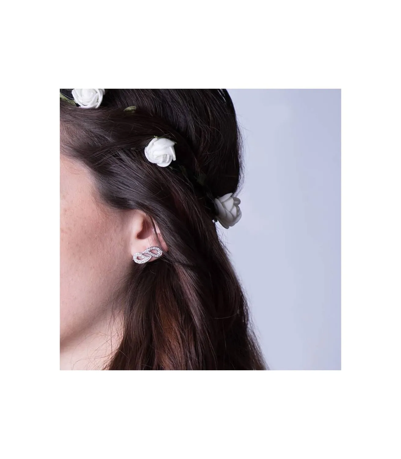 Pendientes Oro Blanco 18 Ktes Circonitas. Seine<Alda Joyeros Store