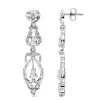 Pendientes Oro Blanco 18 Ktes Largos Circonitas. Cher<Alda Joyeros Flash Sale