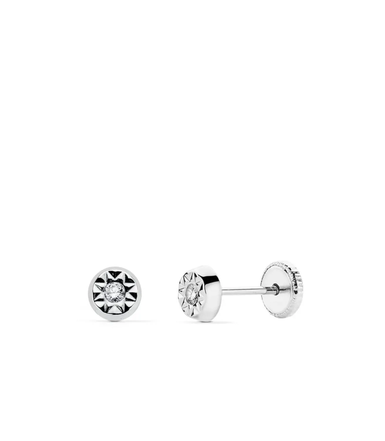 Pendientes Oro Blanco Antonela 5 Mm 18 Ktes<Alda Joyeros Discount