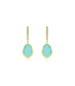 Pendientes Oro Catina Piedra Aguamarina 18 Ktes<Alda Joyeros Flash Sale