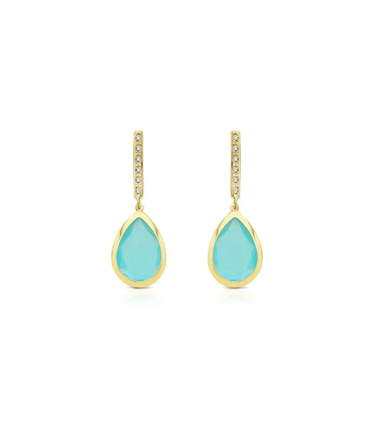 Pendientes Oro Catina Piedra Aguamarina 18 Ktes<Alda Joyeros Flash Sale