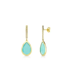 Pendientes Oro Catina Piedra Aguamarina 18 Ktes<Alda Joyeros Flash Sale