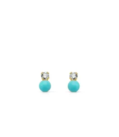 Pendientes Oro Turquesa Elda 3 Mm 18 Ktes<Alda Joyeros Shop