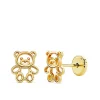 Pendientes Osito Oro Amarillo 18K 7Mm<Alda Joyeros Online