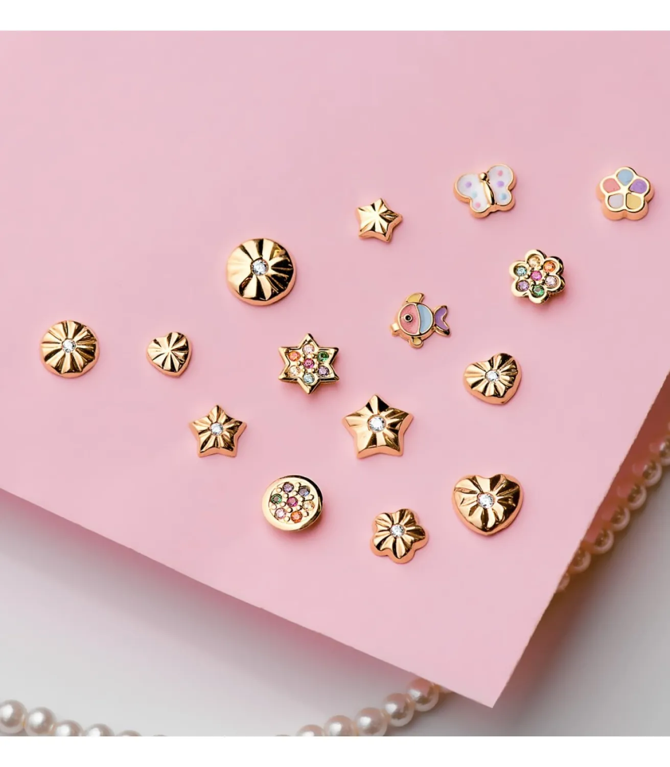 Pendientes Pez Colores Oro 18K 5.5 Mm<Alda Joyeros Store