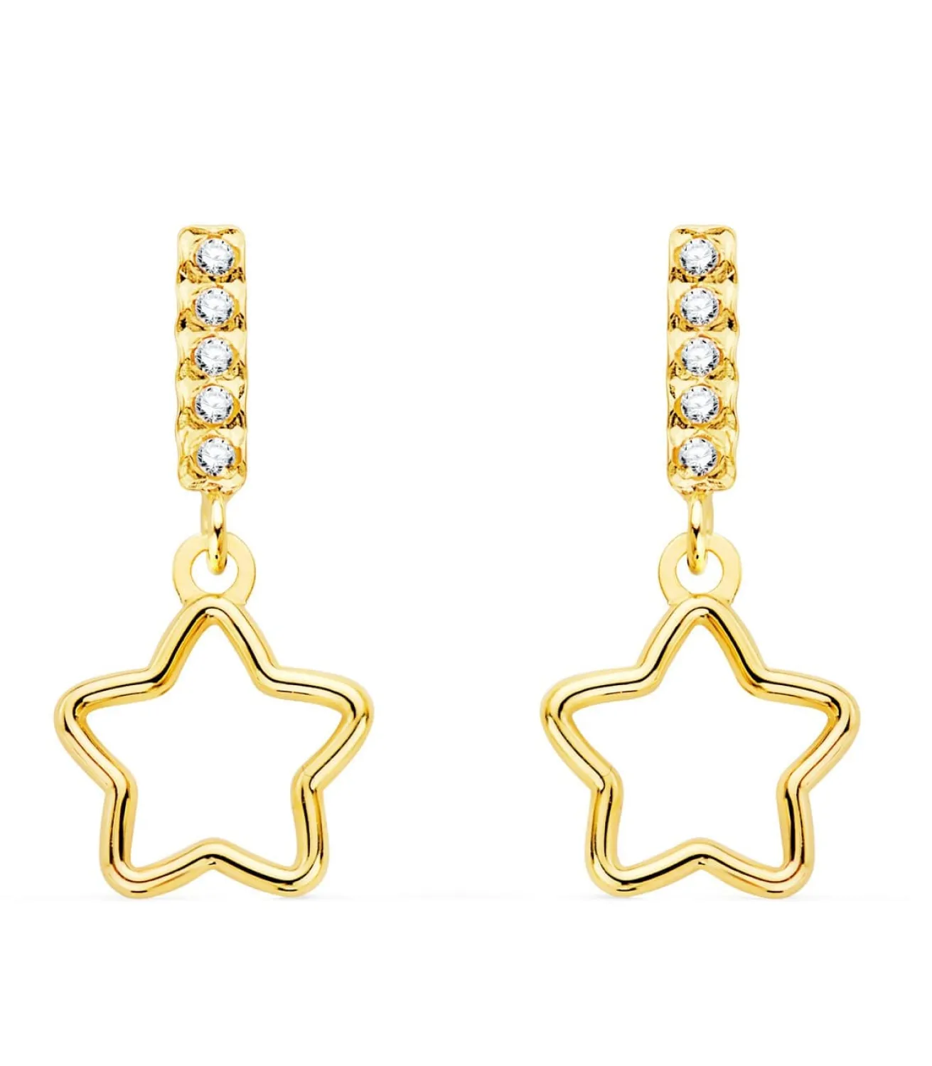 Pendientes Suli Oro Amarillo 18K Estrella<Alda Joyeros Fashion