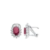 Pendientes Sybil Oro Blanco 18K Rubi Y Diamantes<Alda Joyeros New