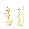Pendientes Trepadores 3 Estrellitas Oro 18K<Alda Joyeros Fashion