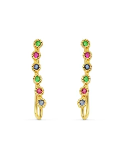 Pendientes Trepadores Arcoiris Oro 18K<Alda Joyeros Fashion