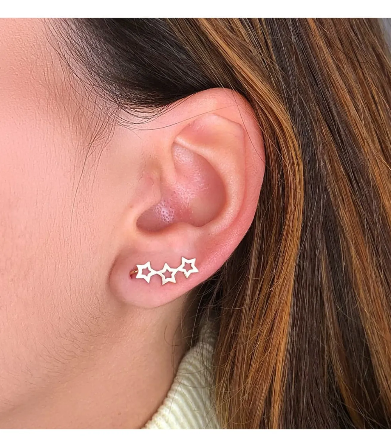Pendientes Trepadores Estrellas Oro 18K<Alda Joyeros Fashion
