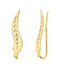 Pendientes Trepadores Hoja Sauce Oro 18K<Alda Joyeros Outlet