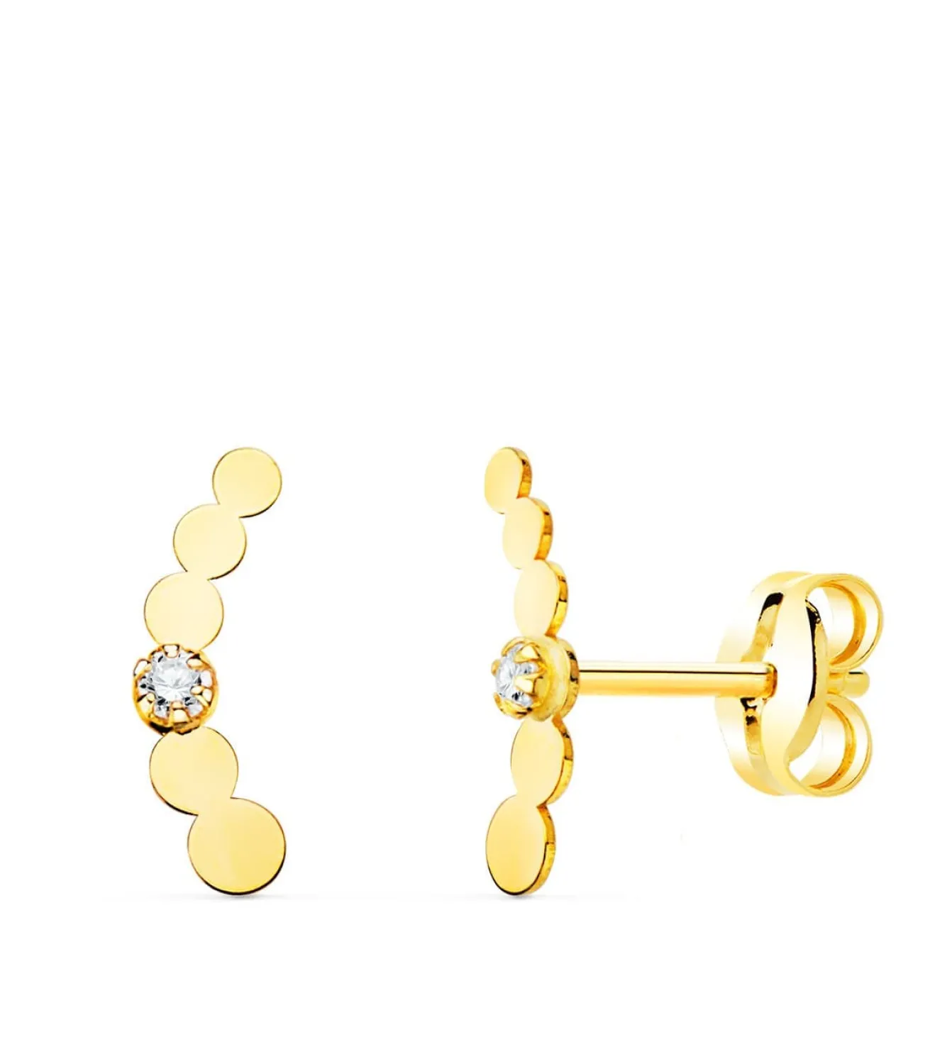 Pendientes Trepadores Petit Circulos Oro 18K<Alda Joyeros Best