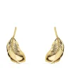 Pendientes Trepadores Pluma Oro Amarillo 18K<Alda Joyeros Hot