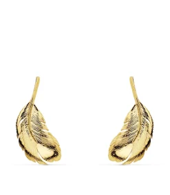 Pendientes Trepadores Pluma Oro Amarillo 18K<Alda Joyeros Hot