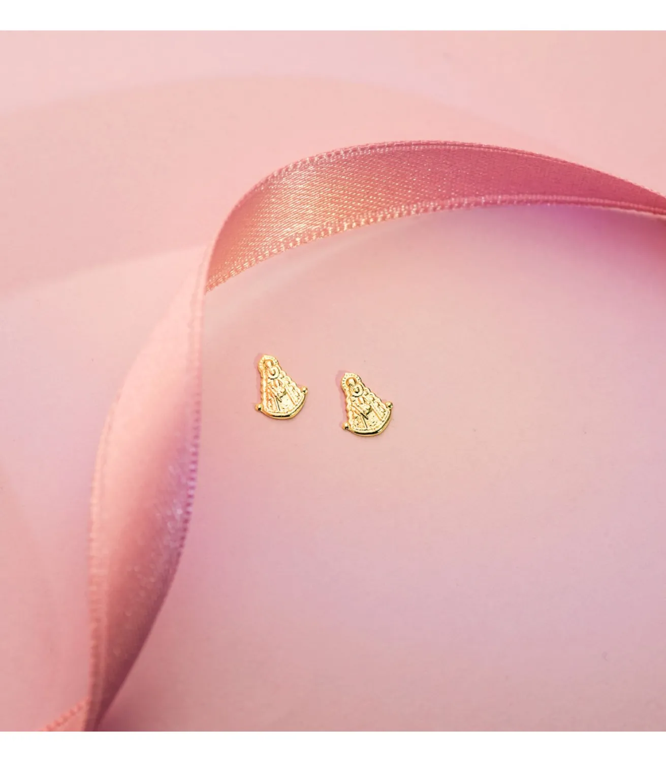 Pendientes Virgen Del Rocio Oro Amarillo 18K<Alda Joyeros Online