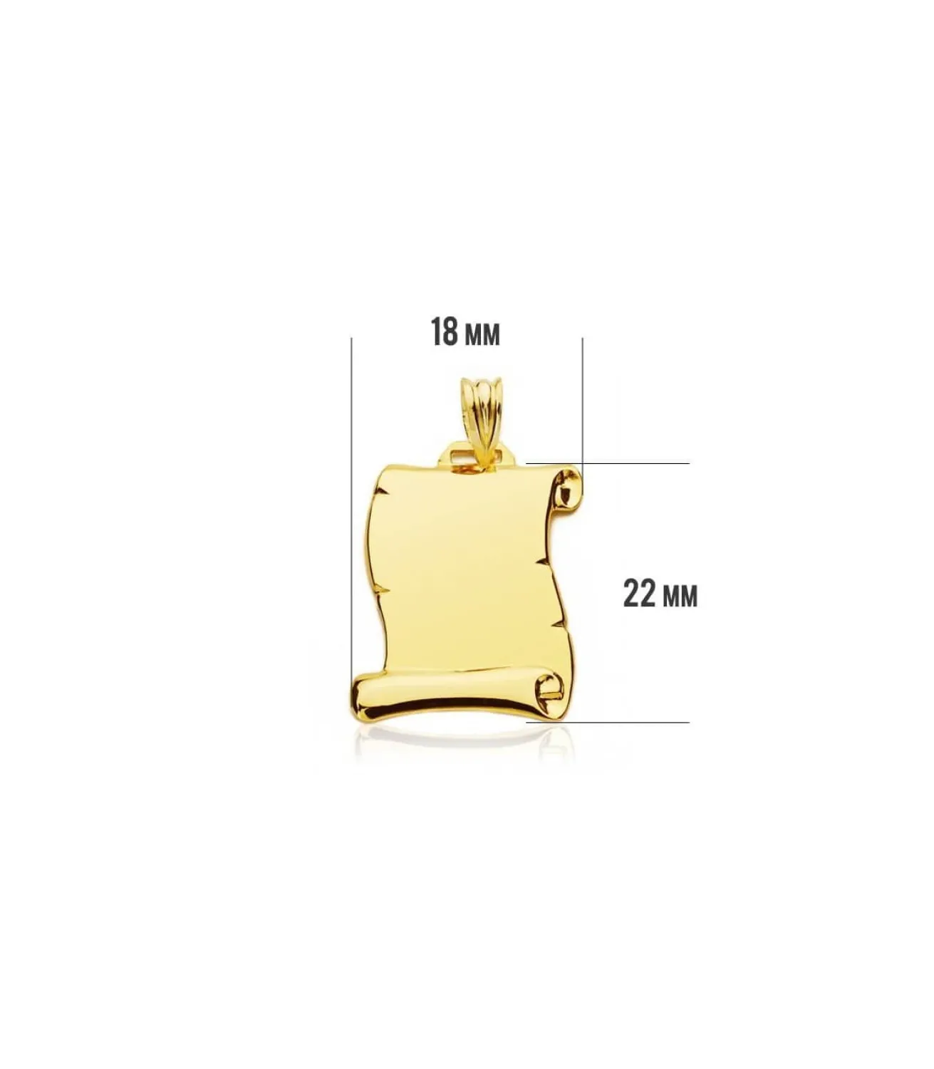 Pergamino Colgante Liso 18K 22Mm<Alda Joyeros Outlet