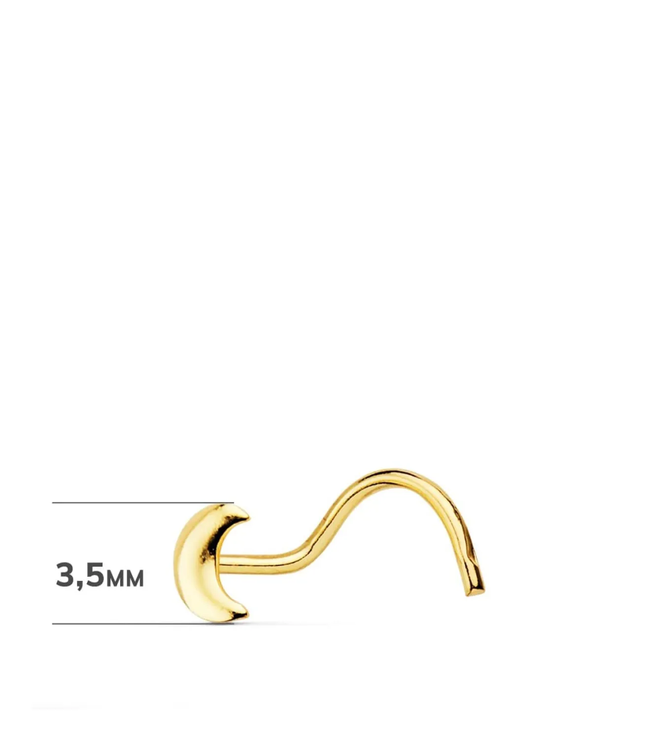Piercing Nariz Mujer Oro 18K Luna<Alda Joyeros Sale