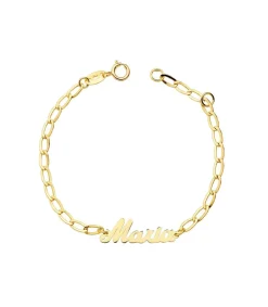 Pulsera Bebé Oro Amarillo 18K Nombre Personalizable<Alda Joyeros Flash Sale