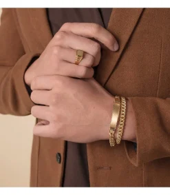 Pulsera Caballero Shelby Oro 18K Barbada 20Cm<Alda Joyeros Store
