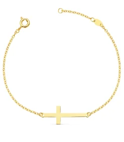 Pulsera Cruz Oro Amarillo 18 Ktes<Alda Joyeros Best