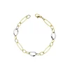 Pulsera De Mujer Oro Bicolor 18K Eslabones Geometricos<Alda Joyeros Store