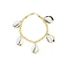 Pulsera De Mujer Oro Bicolor 18K Abalorios Hojas<Alda Joyeros Sale