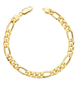 Pulsera Figaro Oro 18 K 21 Cm 6.5 Mm<Alda Joyeros Online