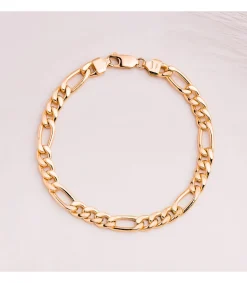 Pulsera Figaro Oro 18 K 21 Cm 6.5 Mm<Alda Joyeros Online