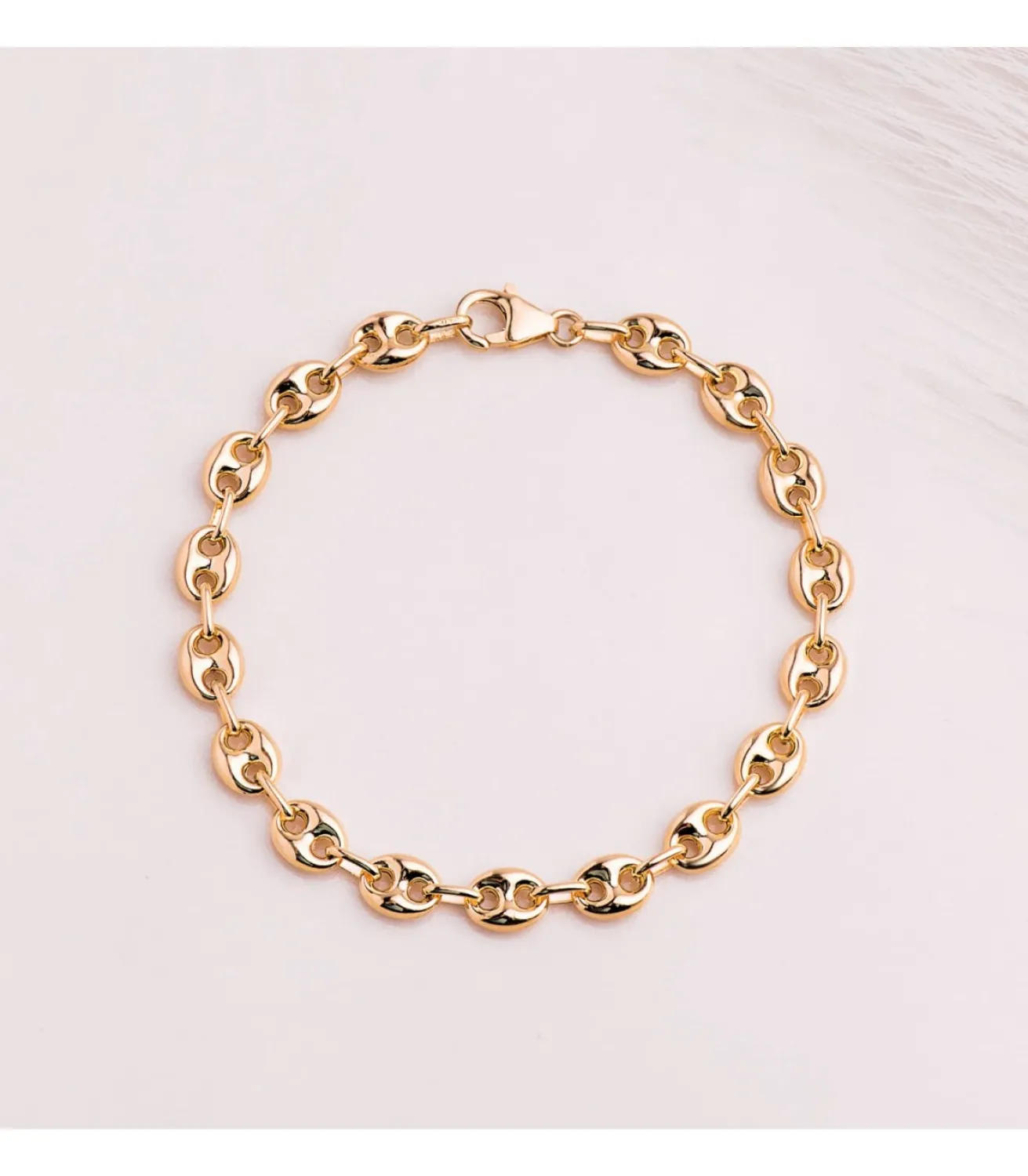 Pulsera Grano De Cafe Oro 18K 6Mm 19Cm<Alda Joyeros Shop