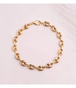 Pulsera Grano De Cafe Oro 18K 7.5Mm 21Cm<Alda Joyeros Sale