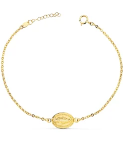 Pulsera Medalla Milagrosa Oro 18K 19Cm<Alda Joyeros Online