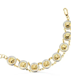 Pulsera Medusa Oro Bicolor 18K 19Cm<Alda Joyeros Clearance