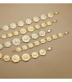 Pulsera Medusa Oro Bicolor 18K 19Cm<Alda Joyeros Clearance